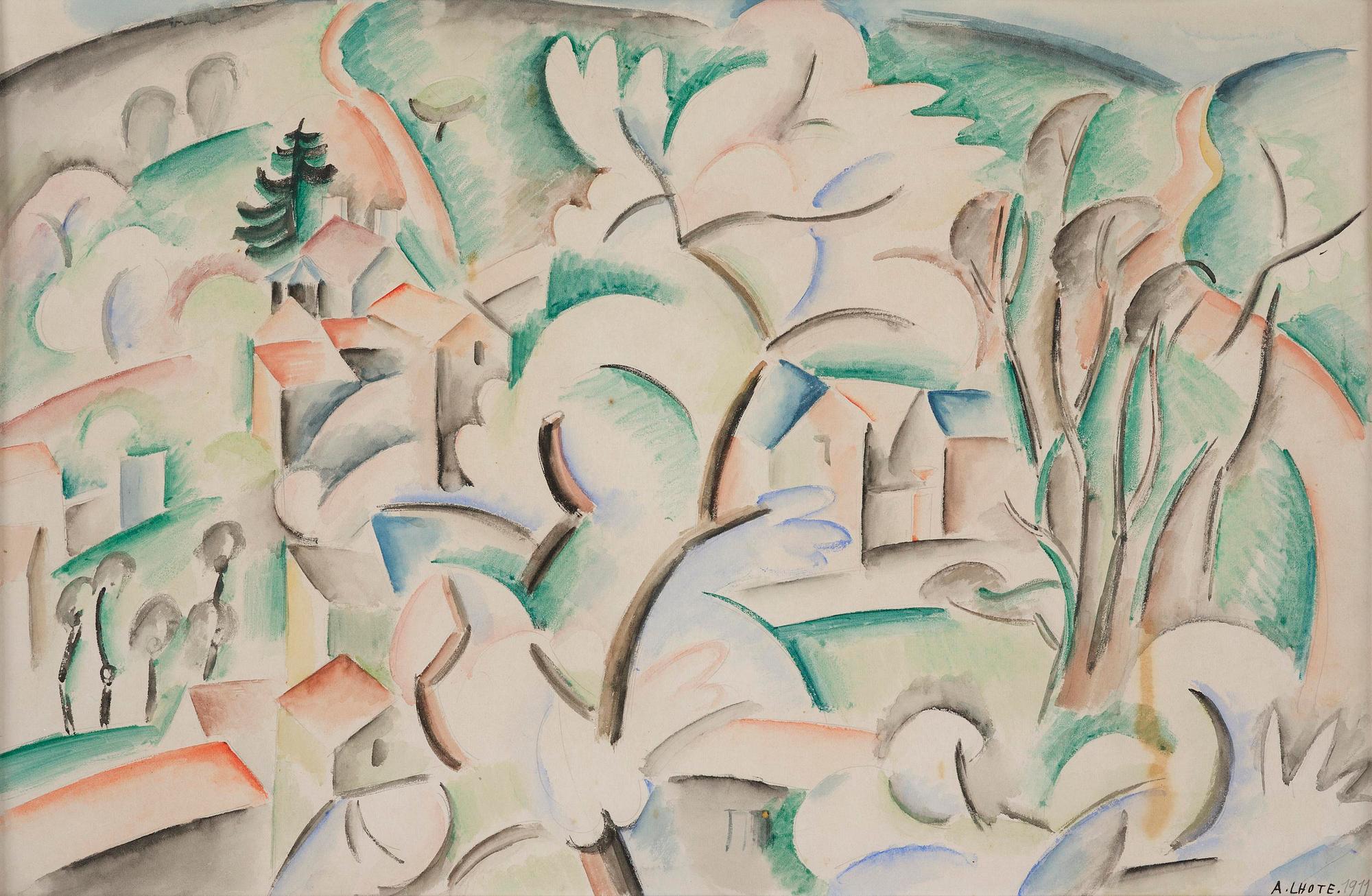André Lhote, "Village aux arbres en fleurs".