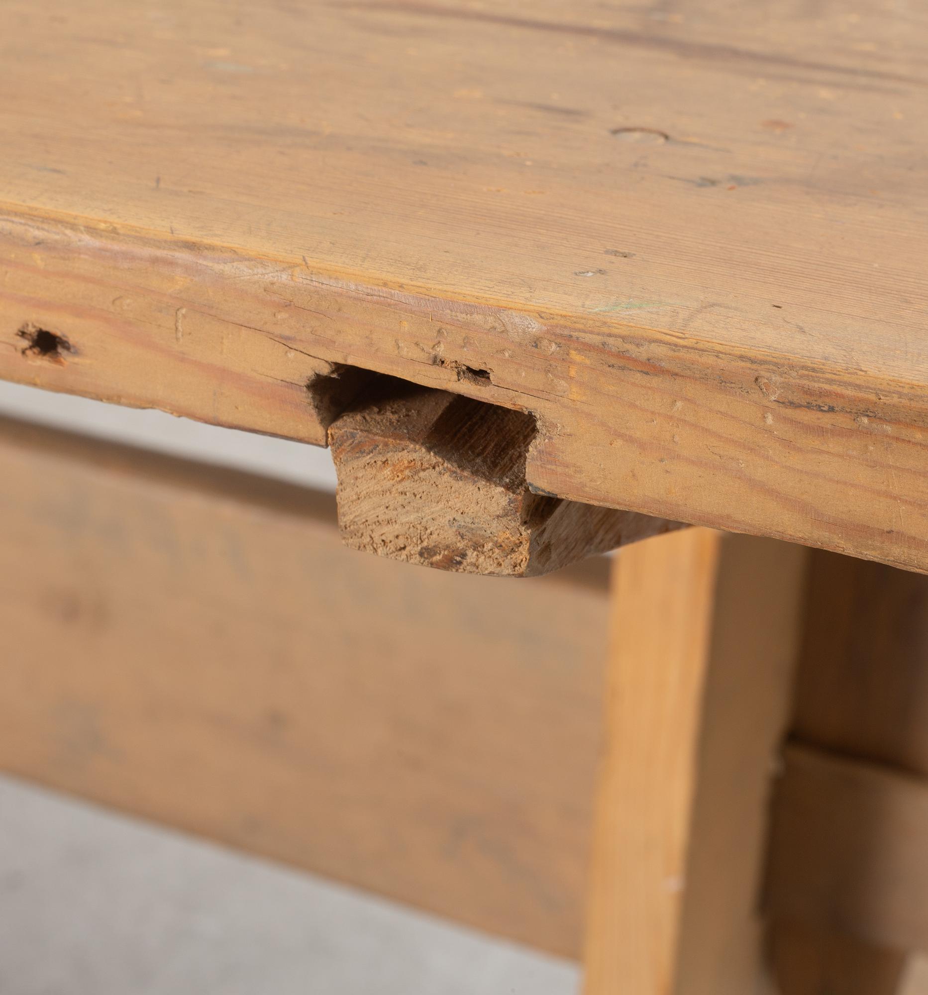 A wooden table 19th century.