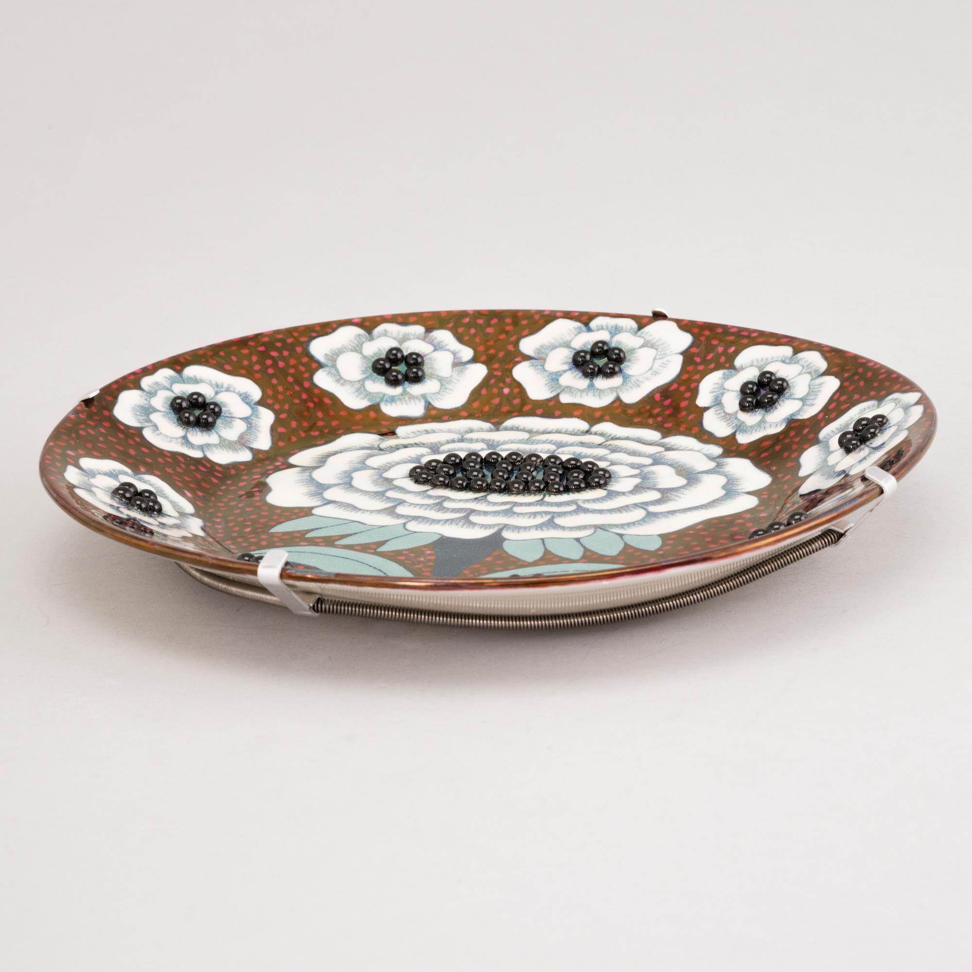 食器 ARABIA FINLAND BIRGER KAIPIAINEN ceramic Fiori dish, marked 