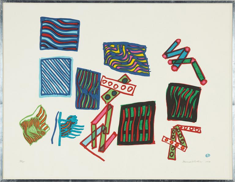 Lennart Rodhe, färgserigrafi, 1971, signerad 18/75.