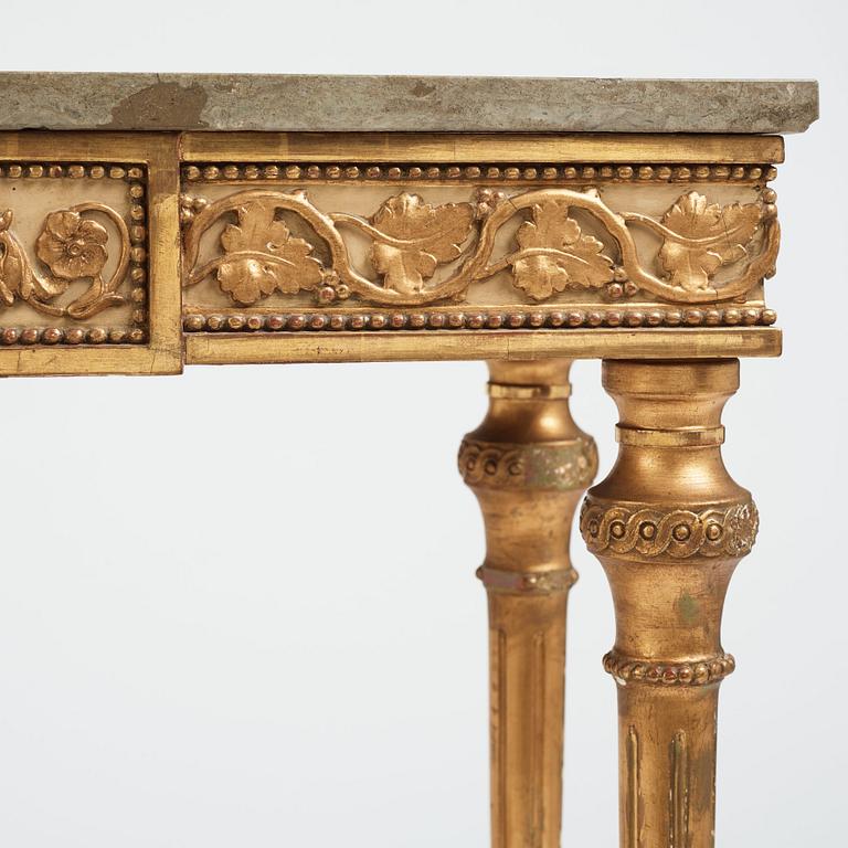 A late Gustavian console table, late 18th Century.