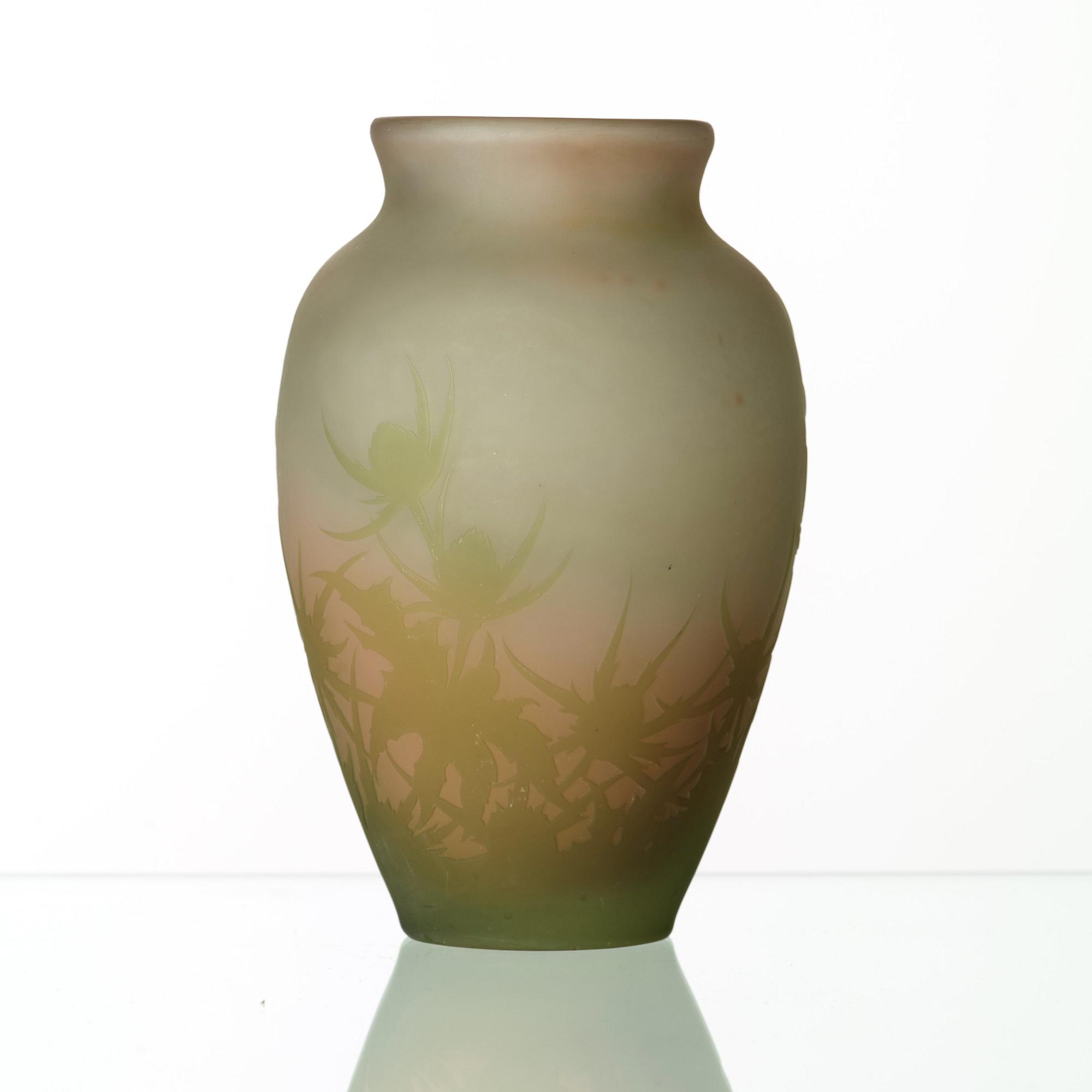 Emile Gallé, an Art Nouveau cameo glass vase, Nancy, France.