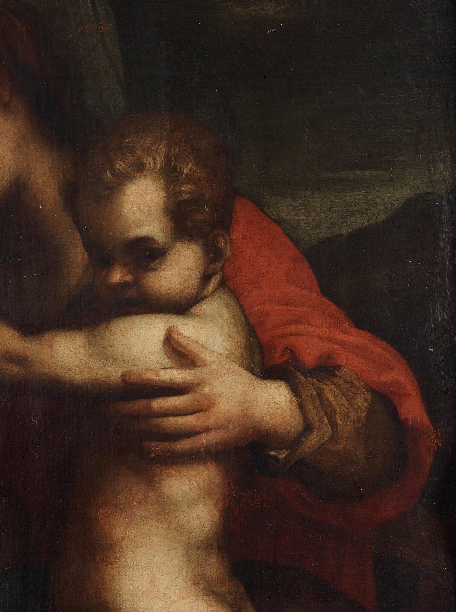 Antonio Allegri Correggio In the manner of the artist, The Madonna and Child with the Infant Saint John the Baptist.