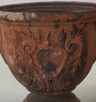 YTTERFODER, ett par, Svartmålat gjutjärn, Barockstil, Vattholma bruk, 1800-tal.