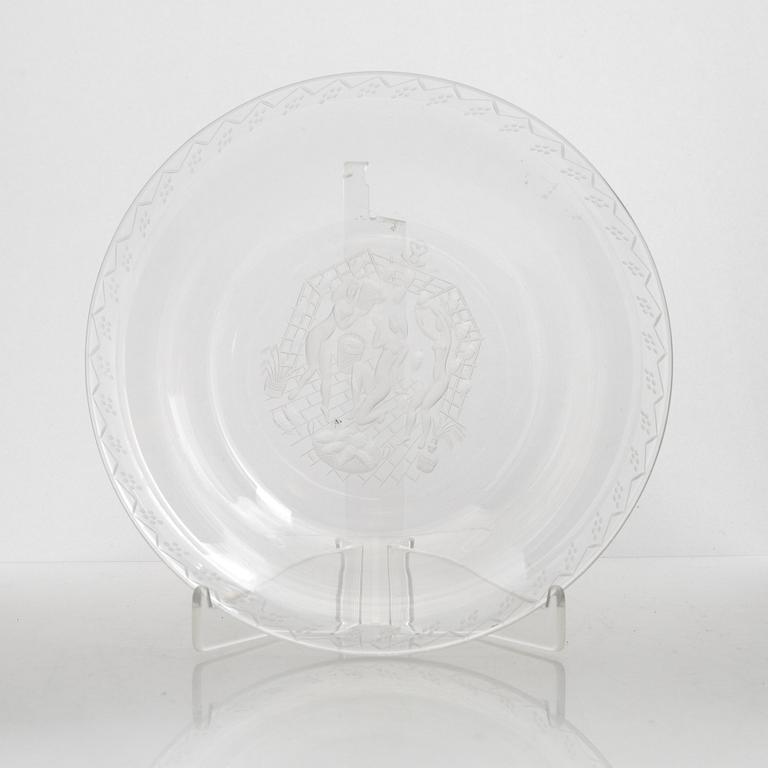 Edward Hald, a model '379' glass bowl, Orrefors.