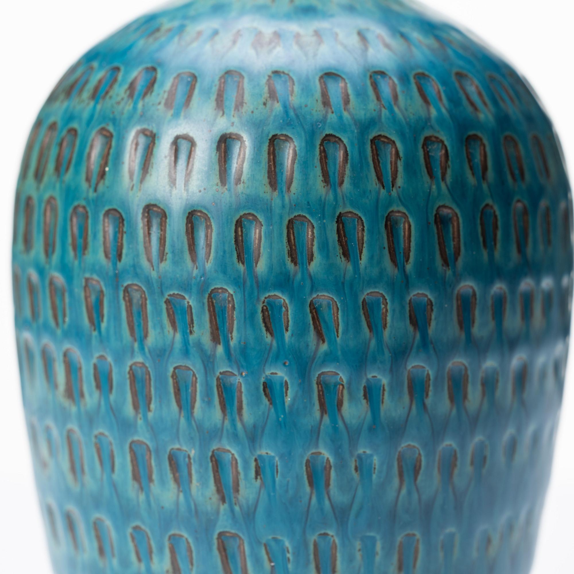 Stig Lindberg, a stoneware vase, Gustavsberg studio, Sweden 1960.