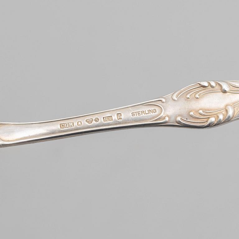 A set of 22 Swedish silver spoons, including Bernt Erlandsson, Kristianstad 1879.