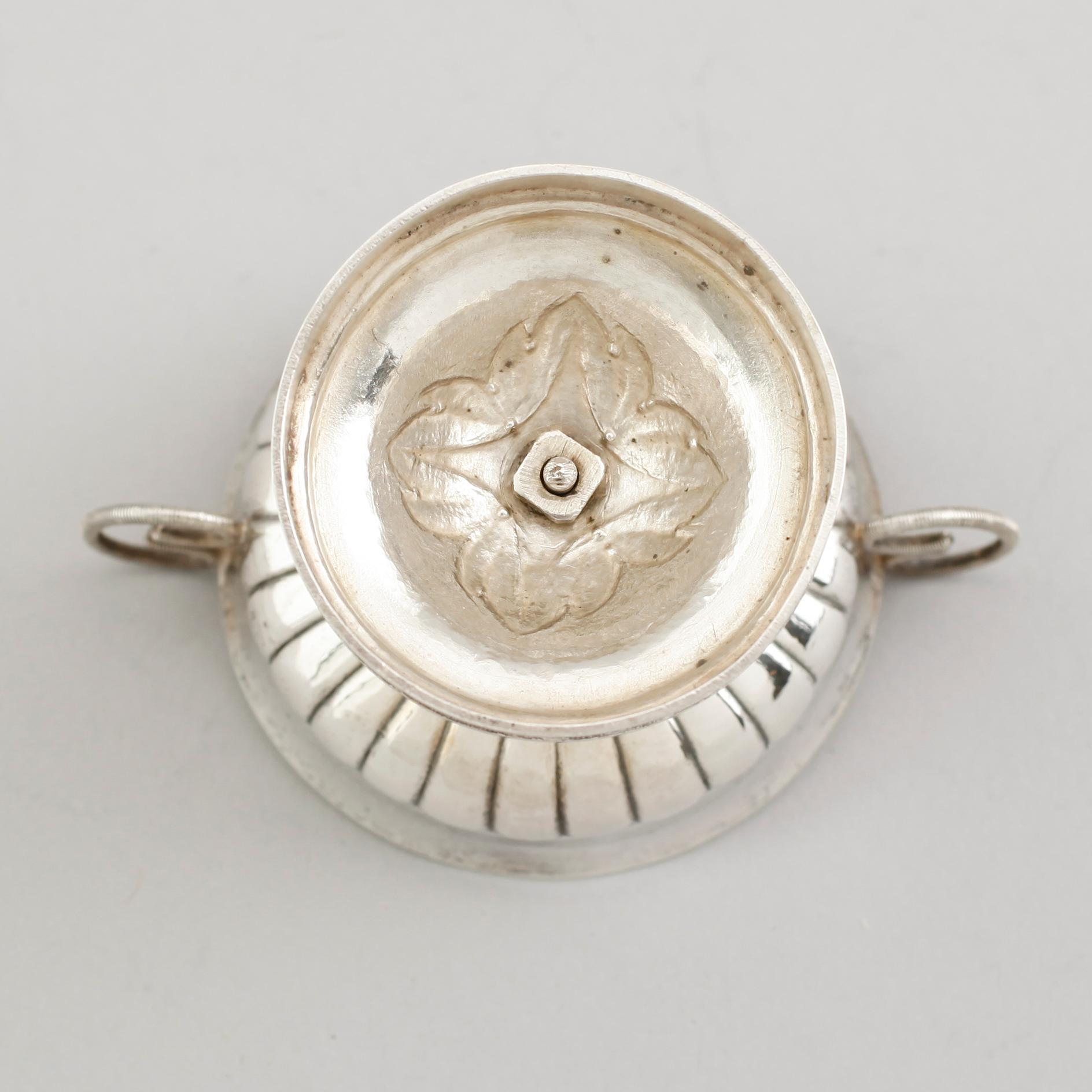 SALTKAR, silver, Michael Olof Barkman, Varberg 1829. Vikt ca 52 gram.