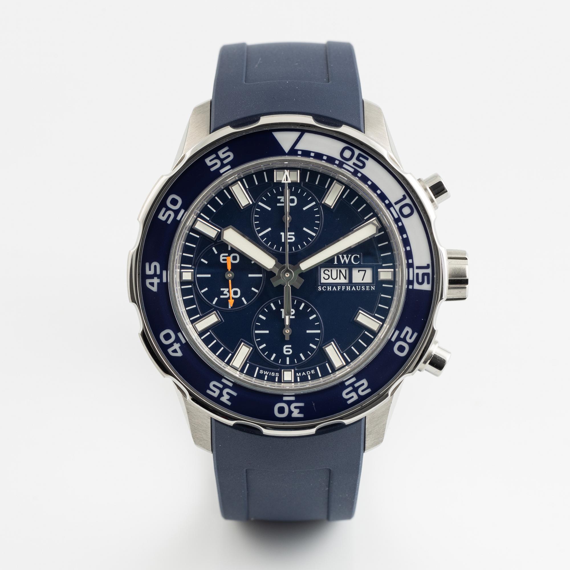 IWC, Aquatimer, chronograph, wristwatch, 44 mm.