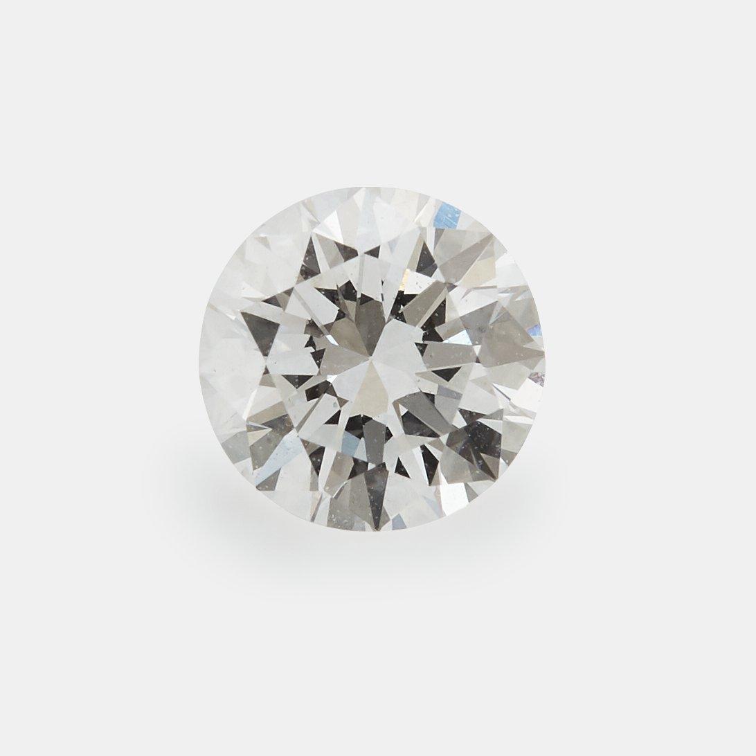 A loose round brilliant-cut diamond weight 0.55 ct quality ca D/E if.