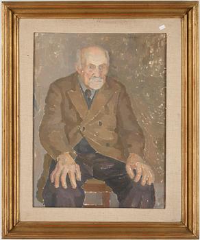 OKÄND KONSTNÄR, olja på pannå, sign E. Håfström.