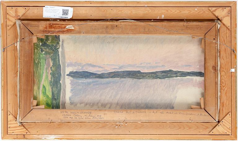 CARL WILHELMSON, canvas, signed Carl Wilhelmson. Plein air study on verso.