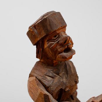 CARL JOHAN TRYGG, skulptur, trä, signerad, daterad 1916.