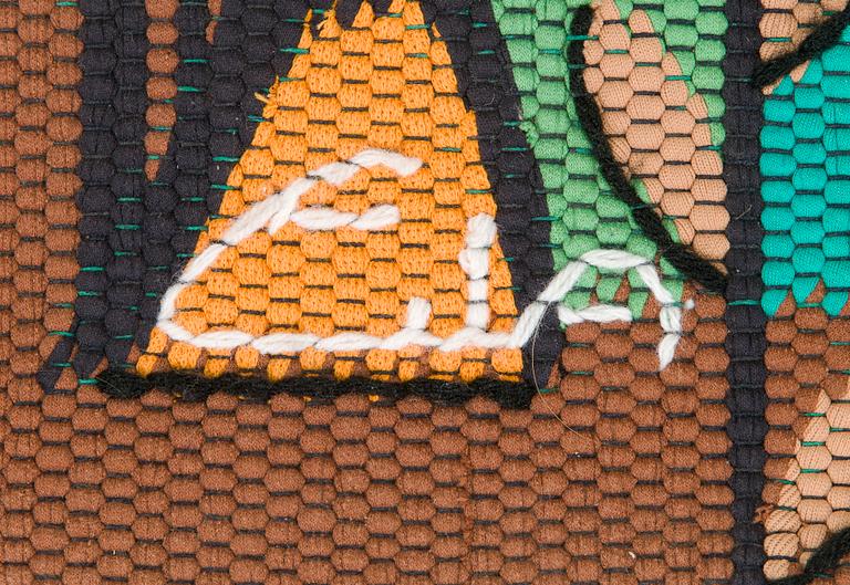 Eila Ampula, kuvakudos, signeerattu Eila.