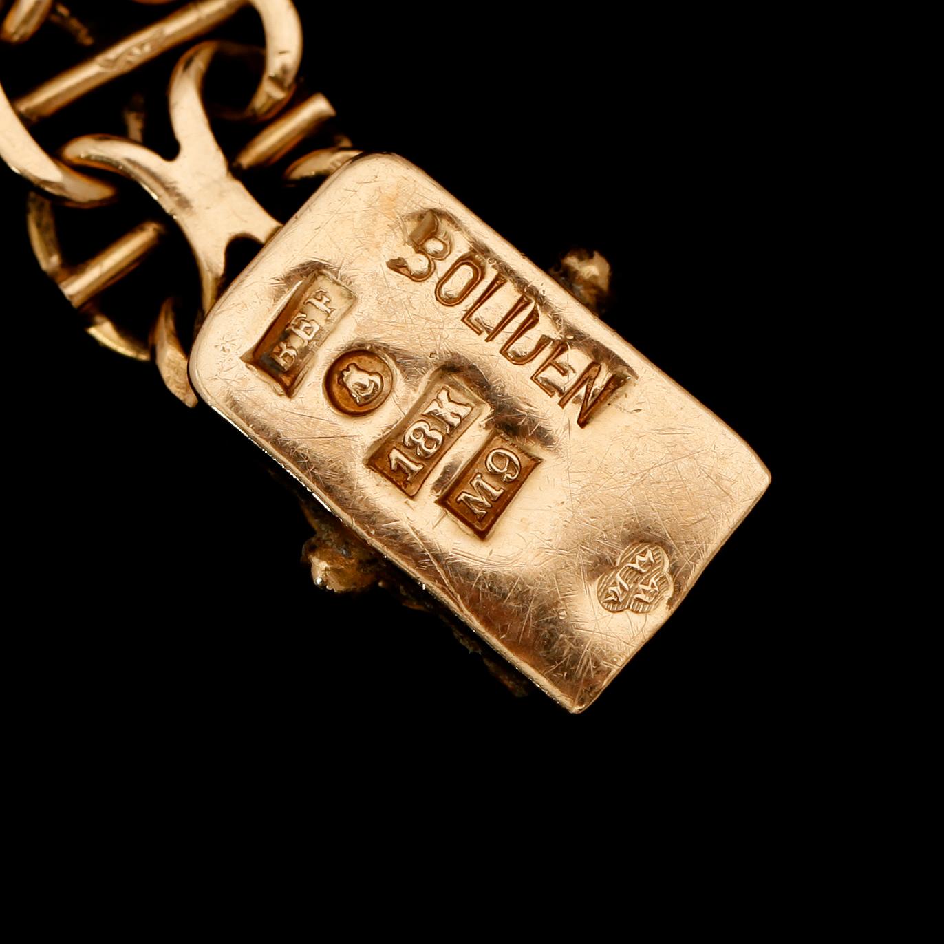 ARMBAND, 18 k guld, 1962, x-länk. Vikt ca 20 gram.