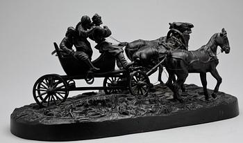 EVGENY ALEXANDROVITCH LANCERAY, EFTER. Skulptur, Järn. Ej signerad. Otydlig gjutarstämpel.