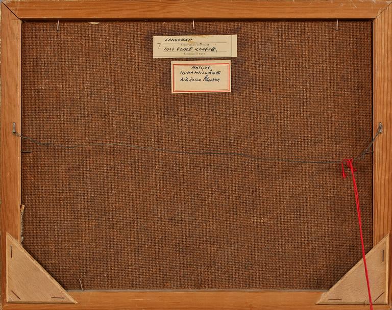 NILS-FOLKE KNAFVE, olja på pannå, signerad.