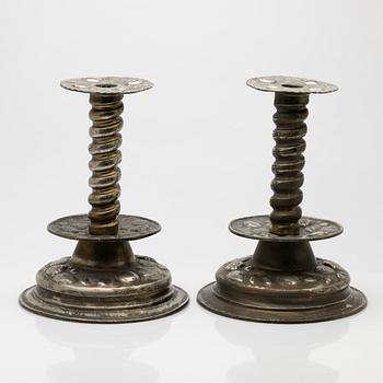 Candelabras, a pair, Baroque style, 19th century.