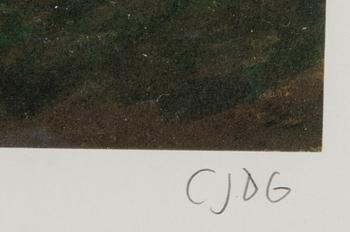 CARL JOHAN DE GEER, lithograph in colours, signed 21/295.