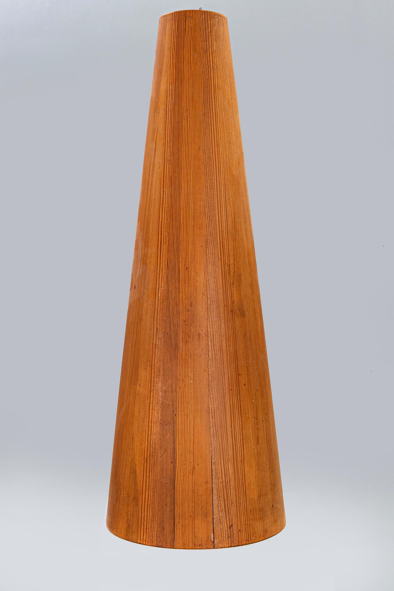 A Jörgen Wolff wooden ceiling lamp for Christian A. Wolff, Denmark 1950s.