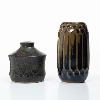 Carl-Harry Stålhane, Two stoneware vases, Rörstrand.