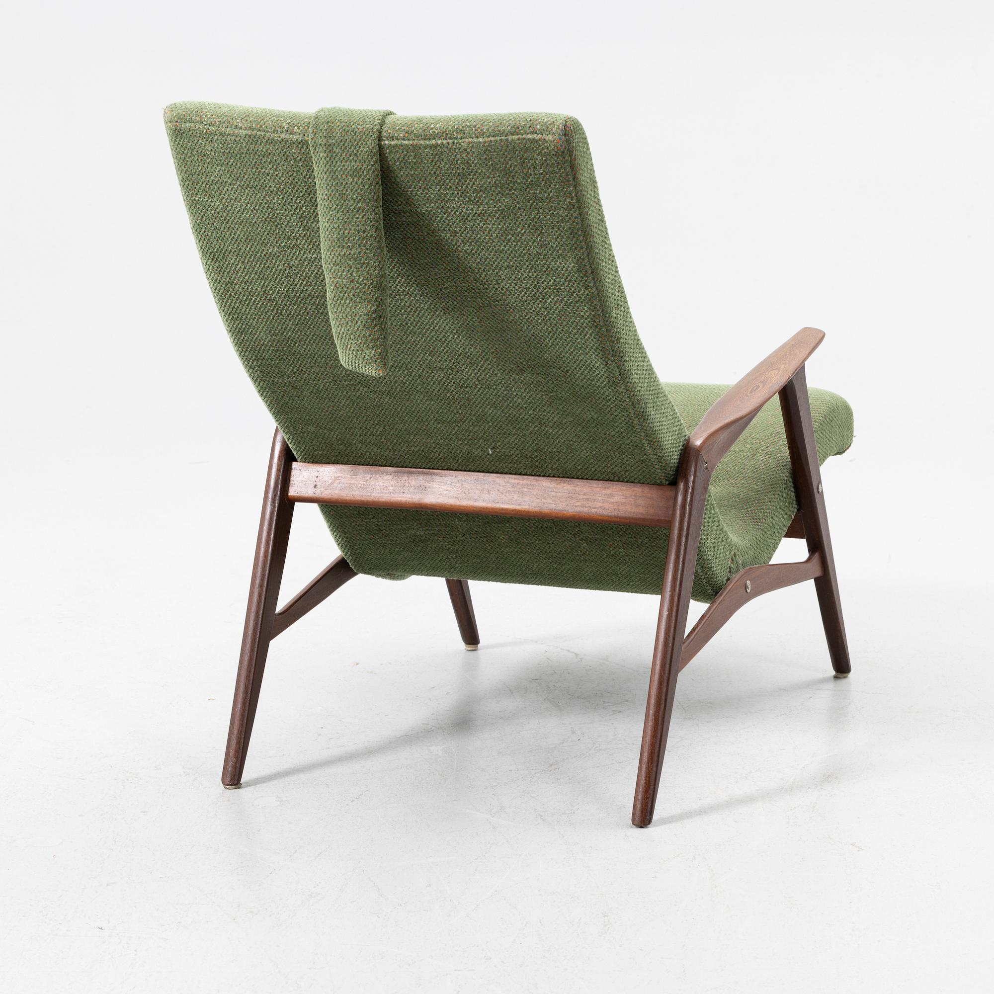 Vilstol/fåtölj, modell "Siesta", Jio Möbler, Sverige, 1960-tal.