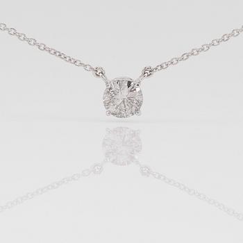 COLLIER, 18K vitguld och diamant ca 0.88 ct.