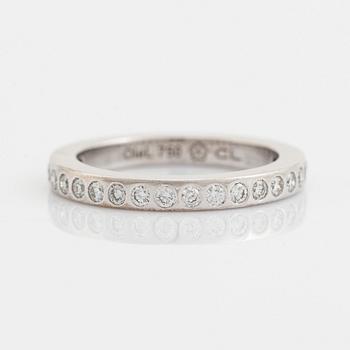 Ole Lynggaard, Charlotte Lynggaard, "Forever Love Ring", vitguld med briljantslipade diamanter.