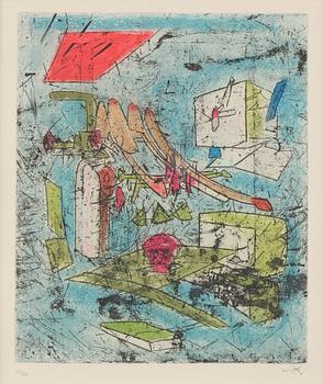 ROBERTO MATTA, färgetsning, signerad och numrerad 100/100.