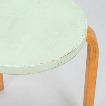 Alvar Aalto, a mid 20th century '60' stool for O.Y. Huonekalu- ja Rakennustyötehdas A.B.