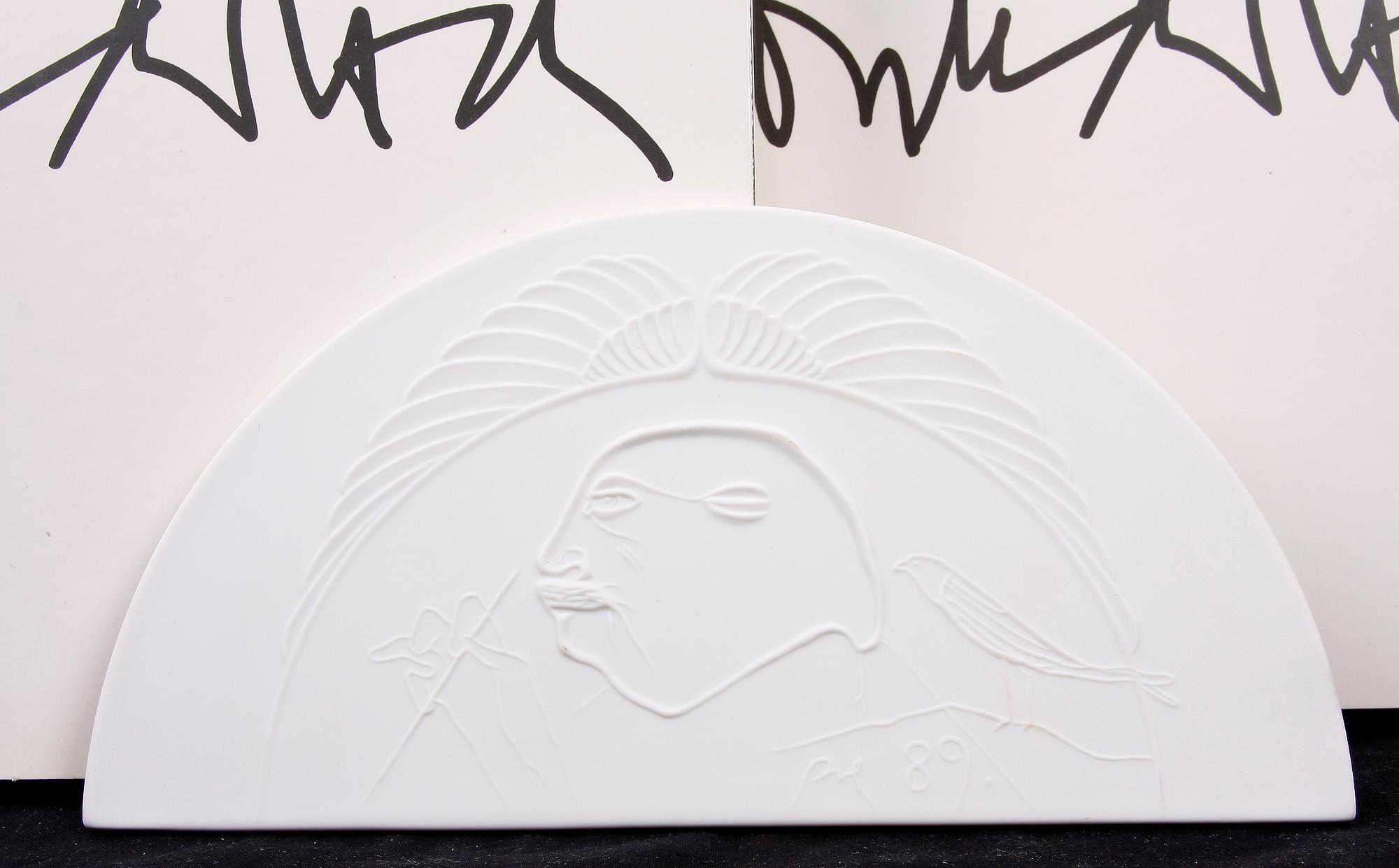 RELIEFER, 3 st, porslin, Paul Wunderlich, Rosenthal.