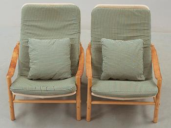 FÅTÖLJER, ett par, "Junker", design Bror Boije, Dux.