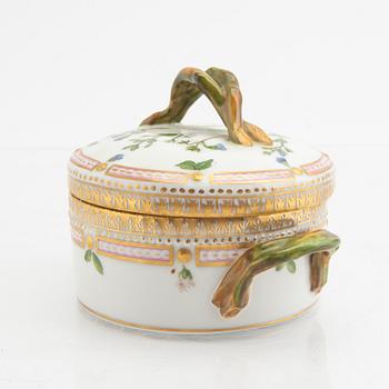 A Flora Danica porcelain sugar bowl Royal Copenhagen Denmark 1960/70s.