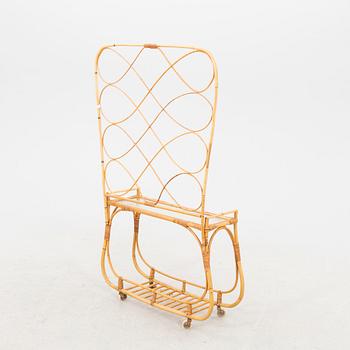 A 1940/50s bamboo and rattan flower table.