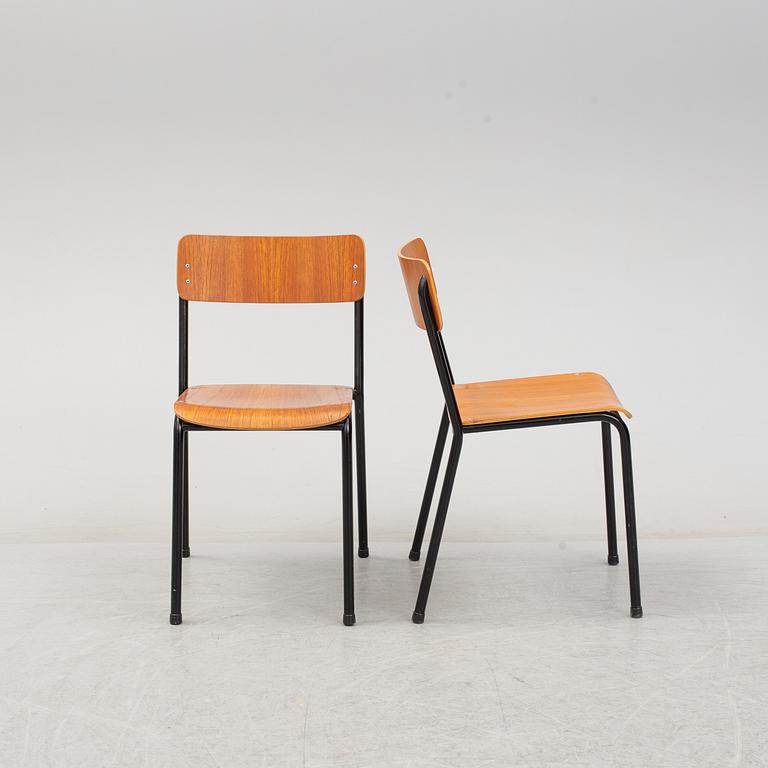 STOLAR, 6 st, Grythyttan Stålrörsmöbler, 1900-talets andra hälft.