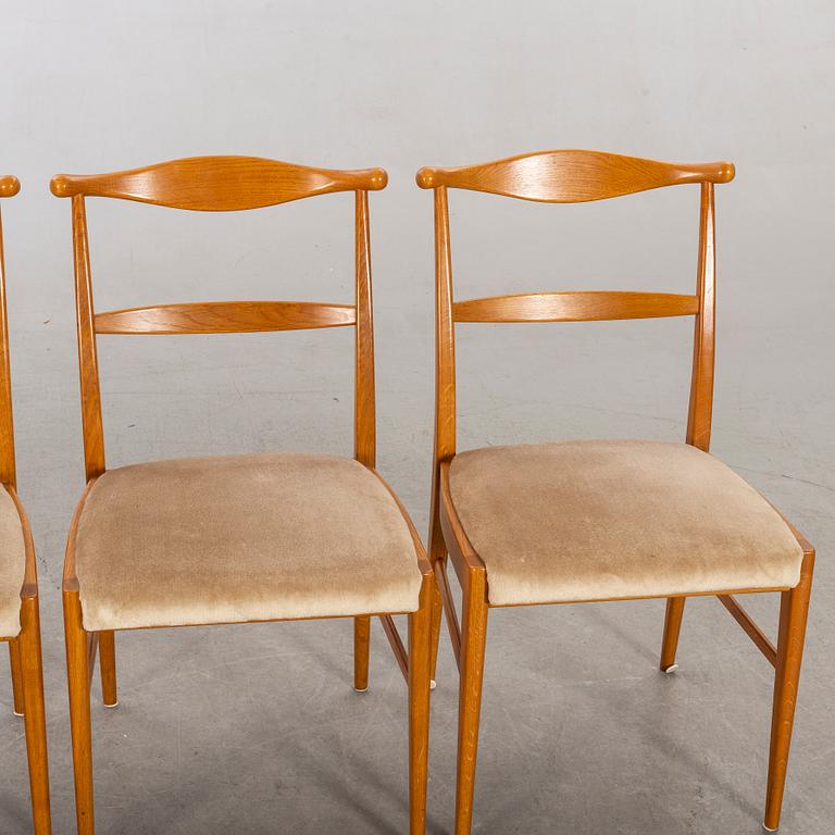 A set of four 1960:s oak chairs.