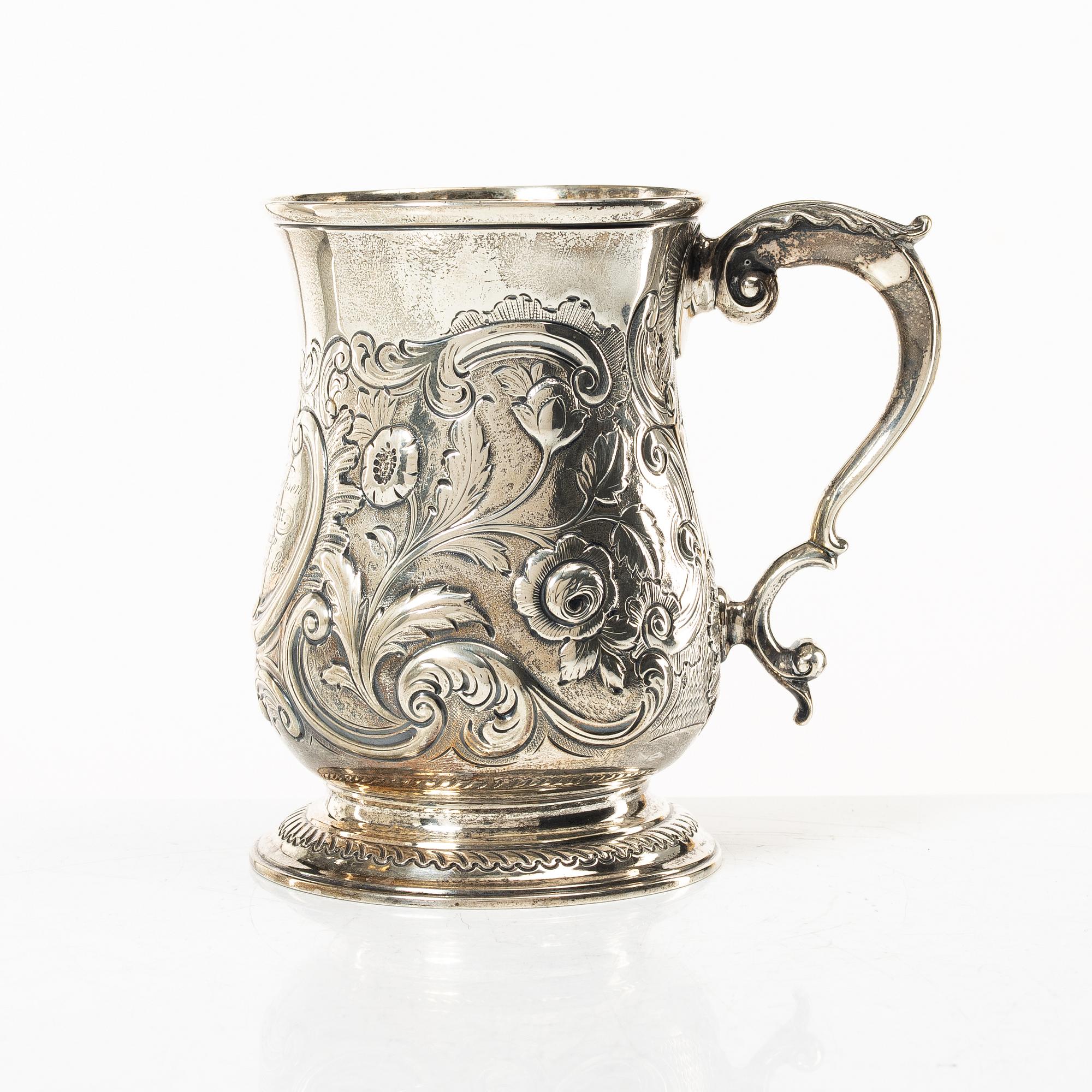 Samuel Whitford I, stop/mugg, silver, London 1764.