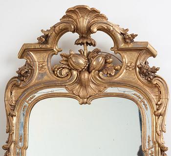 A Swedish Rococo 1760's mirror century mirror.