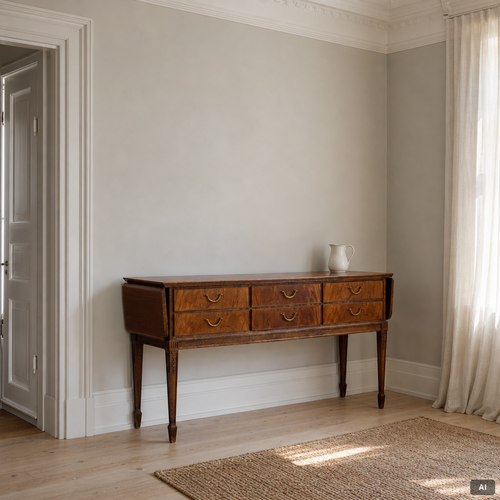 Sideboard/serving sideboard, English style, first half of the 20th century.