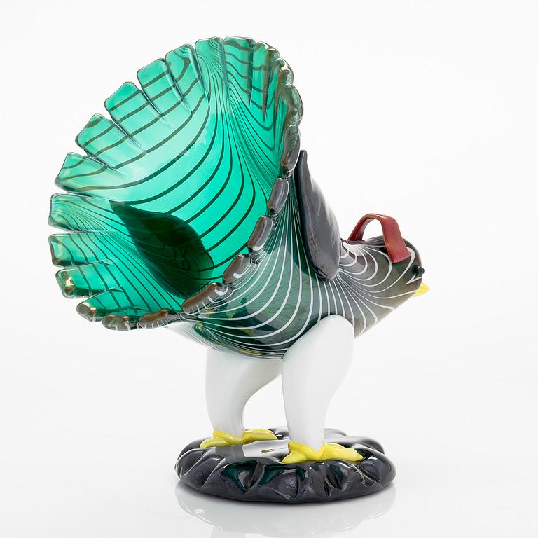 Fulvio Bianconi, a glass figurine, 'Gallina', Venini, Murano, Italy.