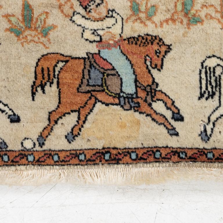 Carpet, figural, 175 x 110 cm.