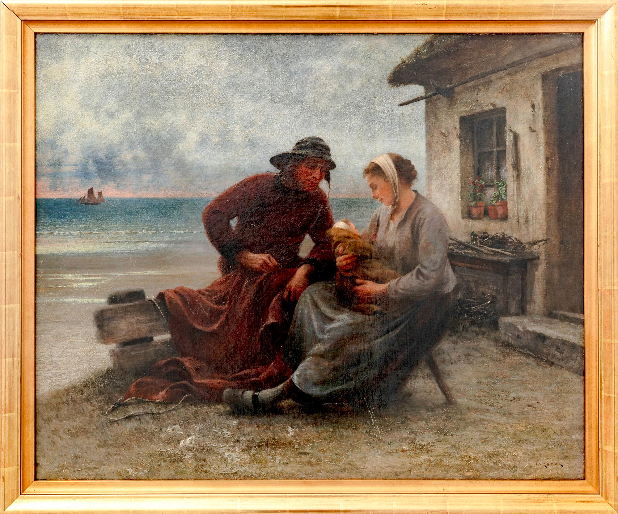 August Hagborg, olja på duk signerad.