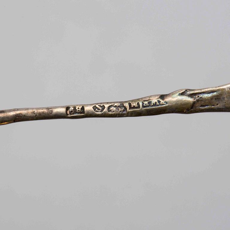 SALTKAR, ett par, silver, Gewe, 1952, gustaviansk stil.