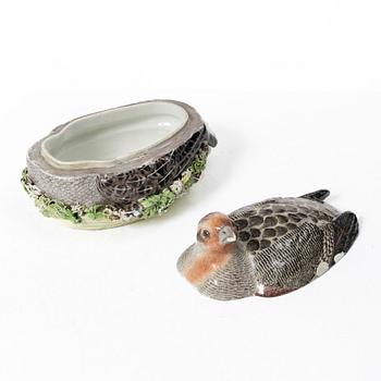 Smörduva / smörhöna, porslin, sannolikt Tyskland och 1700-tal.