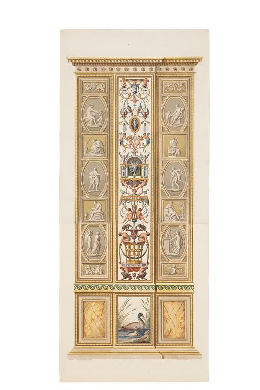 Giovanni Volpato, Six wall sections / pilasters in the Raphael Loggias in the Vatican.