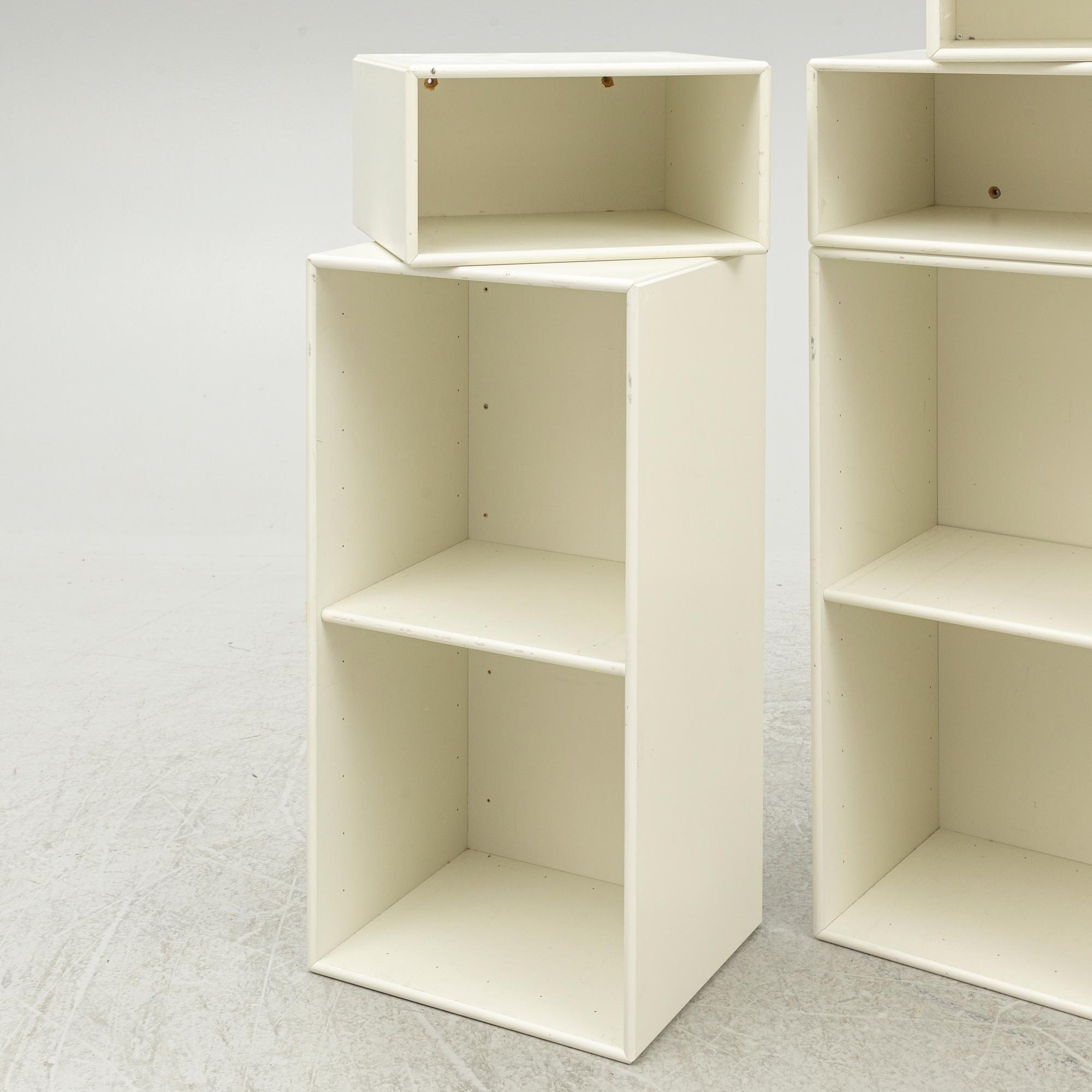 Peter J Lassen, shelving system, 8 pieces, 'Montana', Denmark and Nils Strinning, a 'String' module.