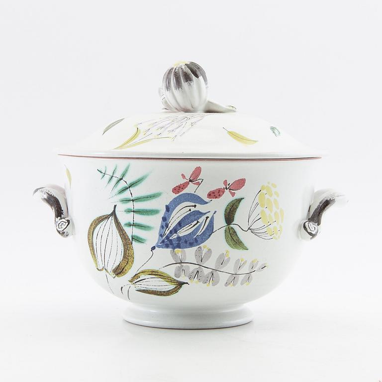 Stig Lindberg, covered bowl Gustavsberg porcelain mid-20th century.