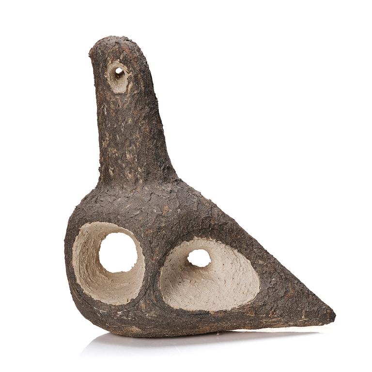 Tyra Lundgren, a large stoneware sculpture of a bird, own workshop, Gotland, Sweden 1961.