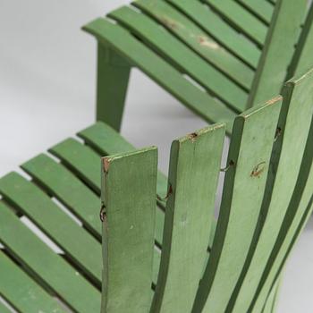 Alvar & Aino Aalto, Four early 1950s 'Aurinko' (Sun-serial) garden chairs, model 910  for O.Y. Huonekalu- ja Rakennustyötehdas A.B.