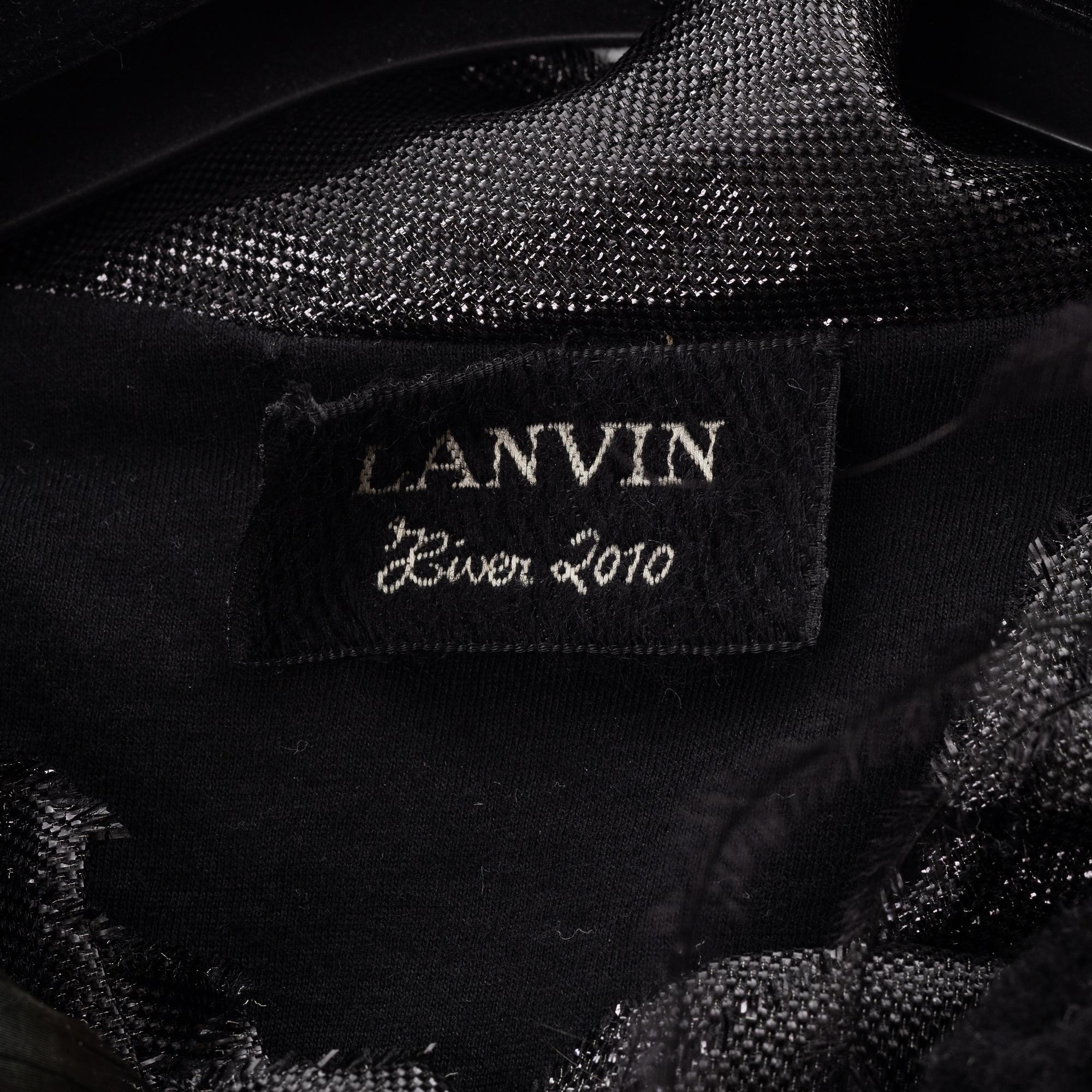Lanvin a top, Hiver 2010, embroidered with pearls, sequins and feathers, size XS.